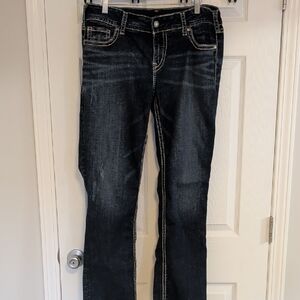 Silver Jeans Dark Wash Suki straight Leg